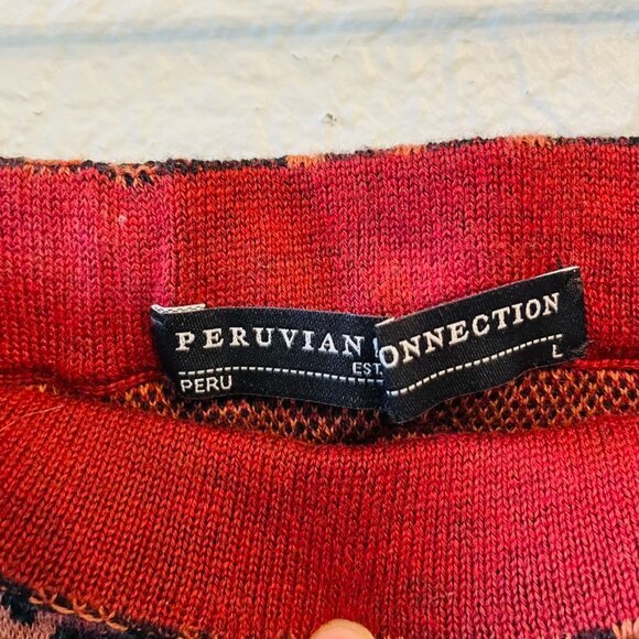 Peruvian Connection Pima Cotton Fall Autumn Medallion Tribal Maxi Skirt | Large - Picture 3 of 7